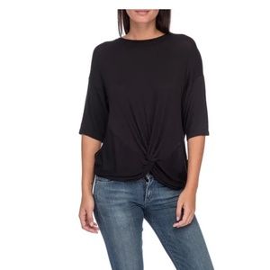 Bobeau Twist Front Tee/Blouse